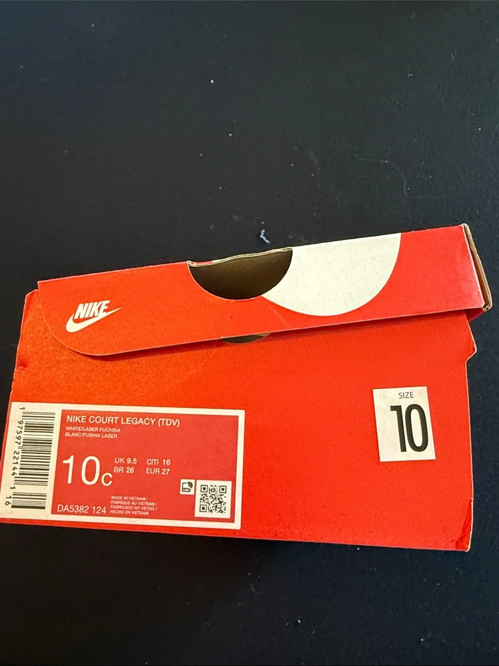 Nike Kids White Sneakers with Pink Swoosh
